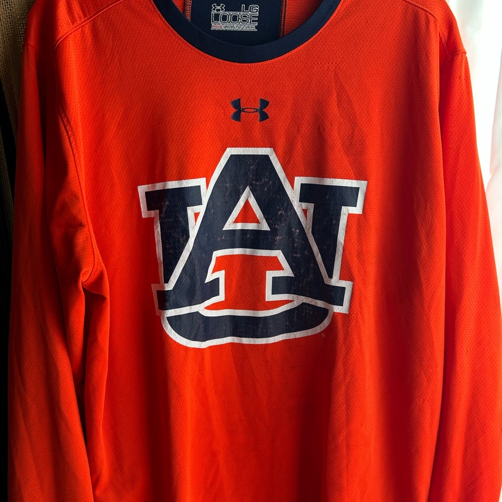 Under Armour Bright Orange Auburn Crewneck
